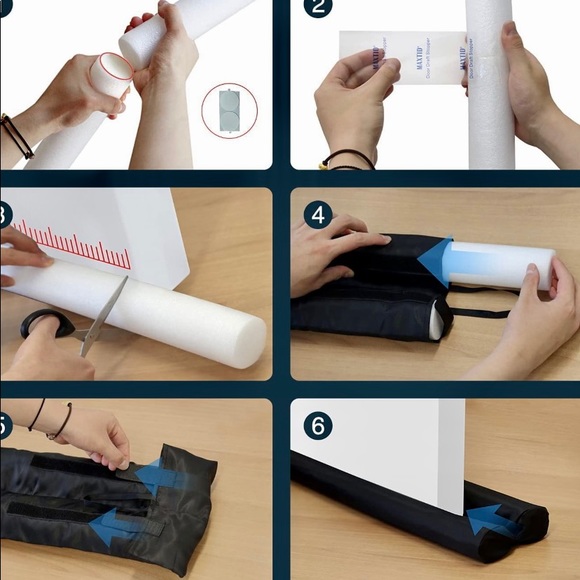 Holikme NIP Grey Door Draft Guard 36” - Picture 5 of 9